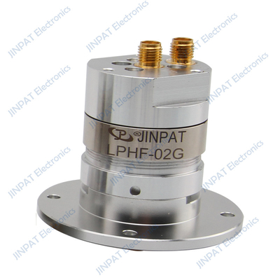 Anel de deslizamento de canal duplo IP60 para juntas rotativas coaxial de RF com anel de deslizamento de sinalização compacto para velocidades de até 60 RMP.