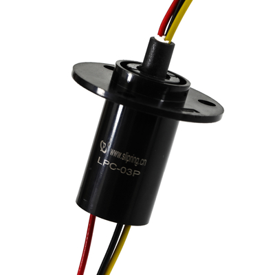 Anéis de deslizamento de turbina eólica de tipo mini, 3 circuitos 10A comprimento da cápsula 42,53 mm, para panela de CCTV