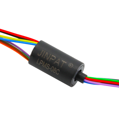 Anel coletor cápsula de 8 fios 1A 48V para aplicações de 300 RPM