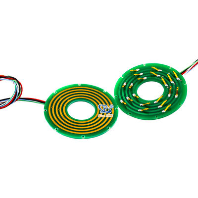 5 Circuitos Pancake Slip Ring com rotação de 360° e tensão nominal de 24VAC/DC para transmissão elétrica confiável