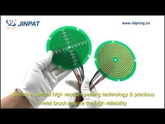 Anel coletor tipo panqueca, roteamento plano, 5A, com 2 circuitos para carretéis de cabo